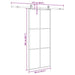 Ușă glisantă cu set de feronerie neagră 90x205 cm Sticlă ESG - WALTI WALTI