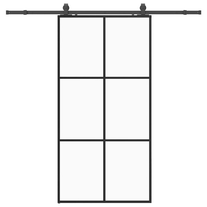 Ușă glisantă cu set de feronerie neagră 102x205 cm Sticlă ESG - WALTI WALTI