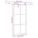 Ușă glisantă cu set de feronerie neagră 102x205 cm Sticlă ESG - WALTI WALTI