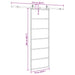 Ușă glisantă cu set de feronerie neagră 76x205 cm Sticlă ESG - WALTI WALTI