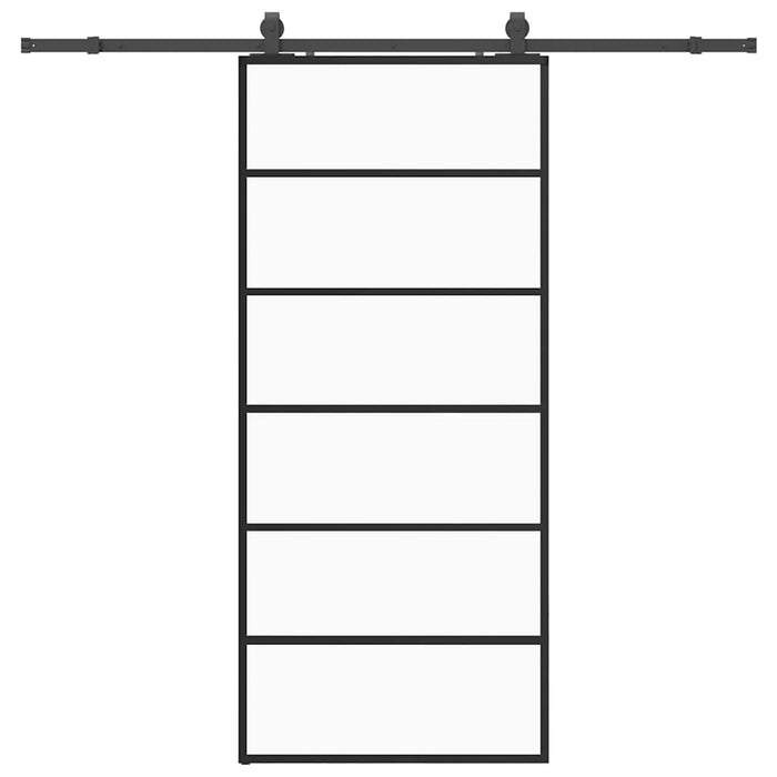 Ușă glisantă cu set de feronerie neagră 90x205 cm Sticlă ESG - WALTI WALTI
