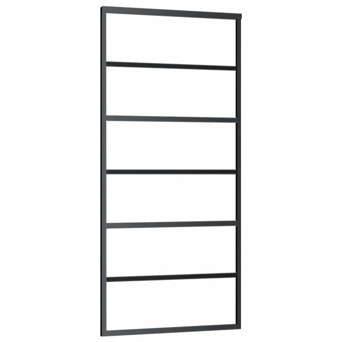 Ușă glisantă cu set de feronerie neagră 90x205 cm Sticlă ESG - WALTI WALTI