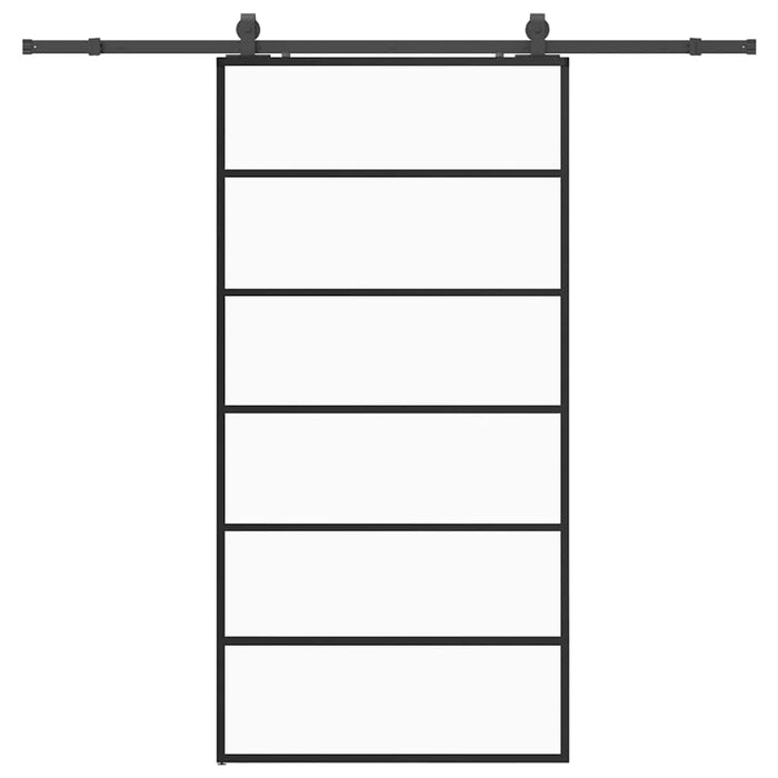 Ușă glisantă cu set de feronerie neagră 102x205 cm Sticlă ESG - WALTI WALTI