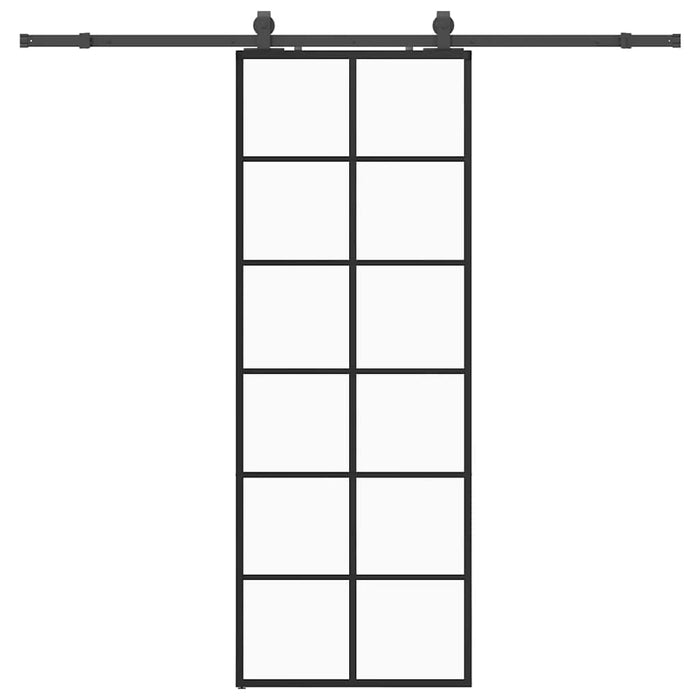 Ușă glisantă cu set de feronerie neagră 76x205 cm Sticlă ESG - WALTI WALTI