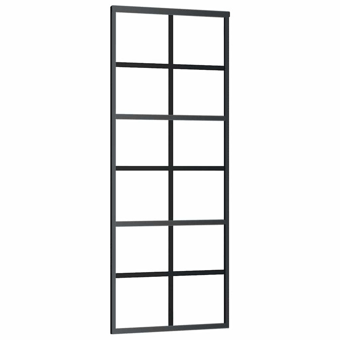 Ușă glisantă cu set de feronerie neagră 76x205 cm Sticlă ESG - WALTI WALTI