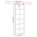 Ușă glisantă cu set de feronerie neagră 76x205 cm Sticlă ESG - WALTI WALTI