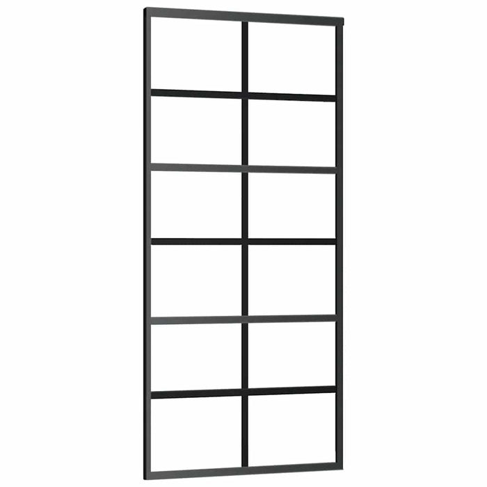 Ușă glisantă cu set de feronerie neagră 90x205 cm Sticlă ESG - WALTI WALTI