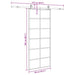 Ușă glisantă cu set de feronerie neagră 90x205 cm Sticlă ESG - WALTI WALTI