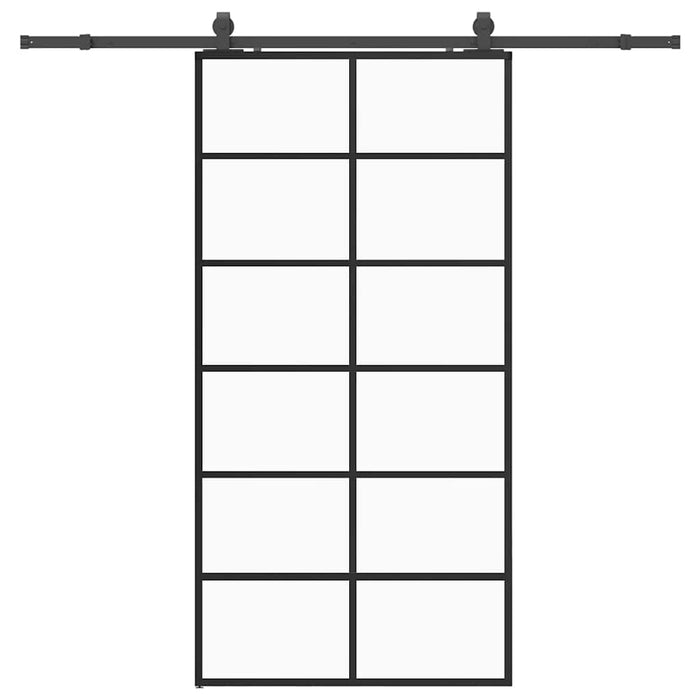 Ușă glisantă cu set de feronerie neagră 102x205 cm Sticlă ESG - WALTI WALTI