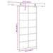 Ușă glisantă cu set de feronerie neagră 102x205 cm Sticlă ESG - WALTI WALTI