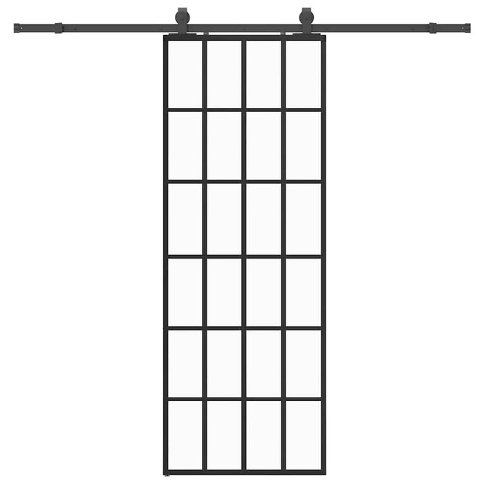 Ușă glisantă cu set de feronerie neagră 76x205 cm Sticlă ESG - WALTI WALTI