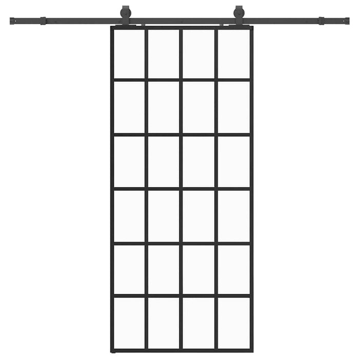 Ușă glisantă cu set de feronerie neagră 90x205 cm Sticlă ESG - WALTI WALTI
