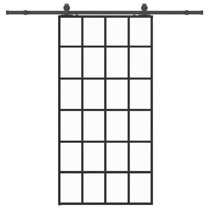 Ușă glisantă cu set de feronerie neagră 102x205 cm Sticlă ESG - WALTI WALTI