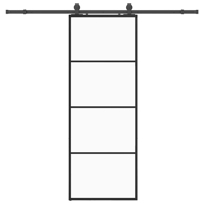 Ușă glisantă cu set de feronerie neagră 76x205 cm Sticlă ESG - WALTI WALTI