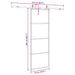 Ușă glisantă cu set de feronerie neagră 76x205 cm Sticlă ESG - WALTI WALTI