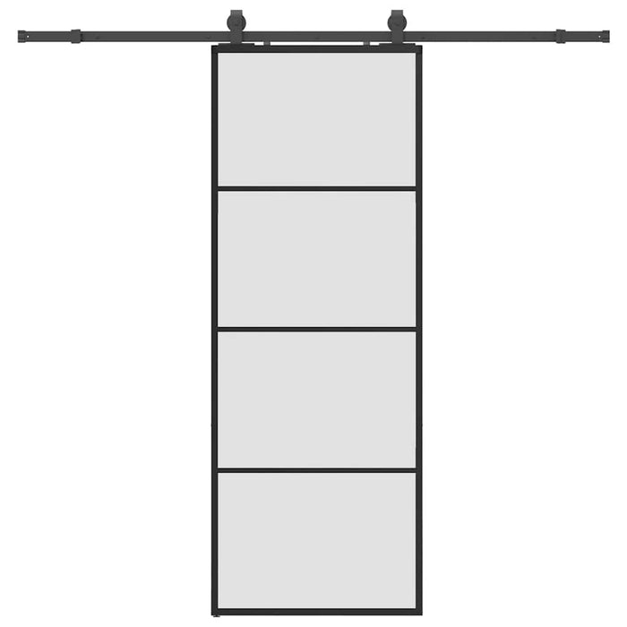 Ușă glisantă cu set de feronerie neagră 76x205 cm Sticlă ESG - WALTI WALTI