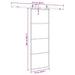 Ușă glisantă cu set de feronerie neagră 76x205 cm Sticlă ESG - WALTI WALTI