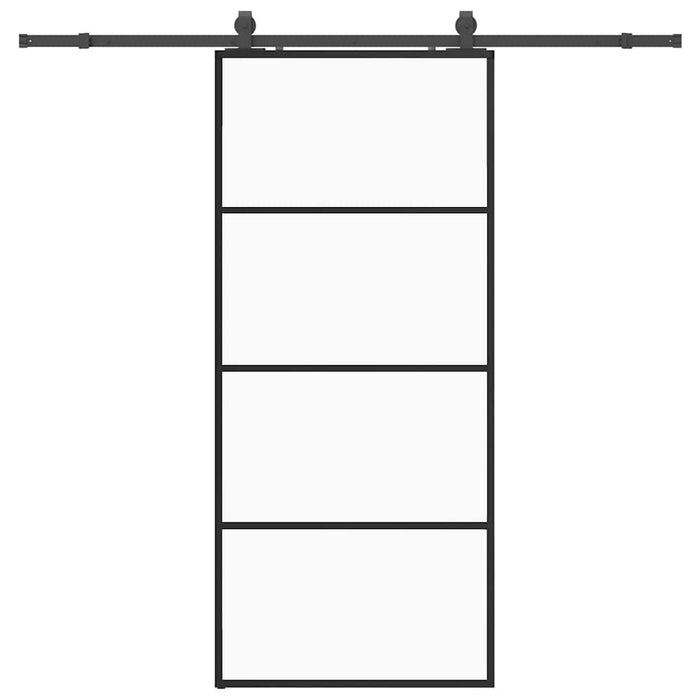 Ușă glisantă cu set de feronerie neagră 90x205 cm Sticlă ESG - WALTI WALTI