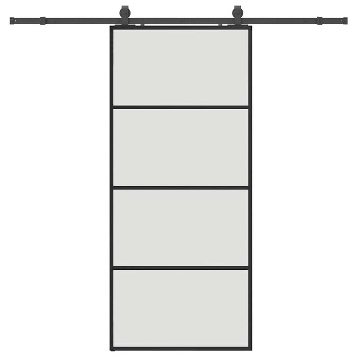 Ușă glisantă cu set de feronerie neagră 90x205 cm Sticlă ESG - WALTI WALTI