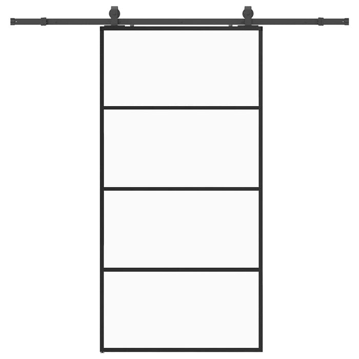 Ușă glisantă cu set de feronerie neagră 102,5x205 cm Sticlă ESG - WALTI WALTI