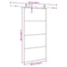 Ușă glisantă cu set de feronerie neagră 102,5x205 cm Sticlă ESG - WALTI WALTI