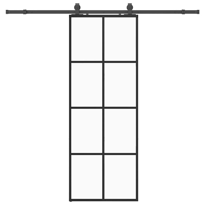 Ușă glisantă cu set de feronerie neagră 76x205 cm Sticlă ESG - WALTI WALTI
