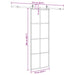 Ușă glisantă cu set de feronerie neagră 76x205 cm Sticlă ESG - WALTI WALTI