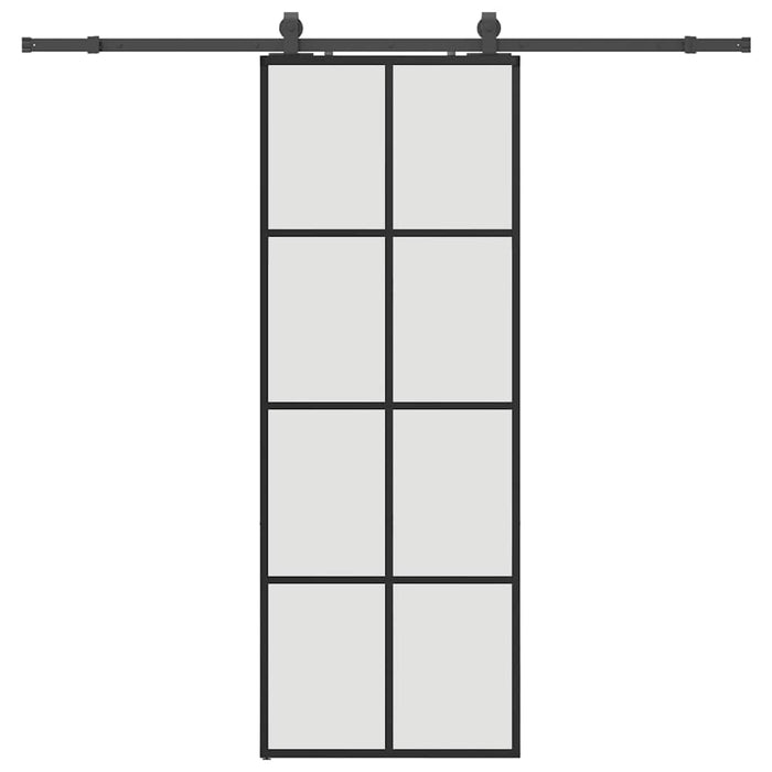 Ușă glisantă cu set de feronerie neagră 76x205 cm Sticlă ESG - WALTI WALTI