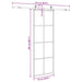 Ușă glisantă cu set de feronerie neagră 76x205 cm Sticlă ESG - WALTI WALTI