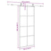 Ușă glisantă cu set de feronerie neagră 90x205 cm Sticlă ESG - WALTI WALTI