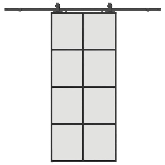 Ușă glisantă cu set de feronerie neagră 90x205 cm Sticlă ESG - WALTI WALTI
