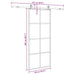 Ușă glisantă cu set de feronerie neagră 90x205 cm Sticlă ESG - WALTI WALTI