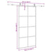 Ușă glisantă cu set de feronerie neagră 102,5x205 cm Sticlă ESG - WALTI WALTI