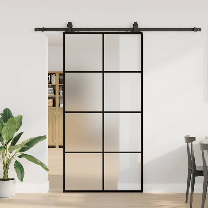 Ușă glisantă cu set de feronerie neagră 102,5x205 cm Sticlă ESG - WALTI WALTI
