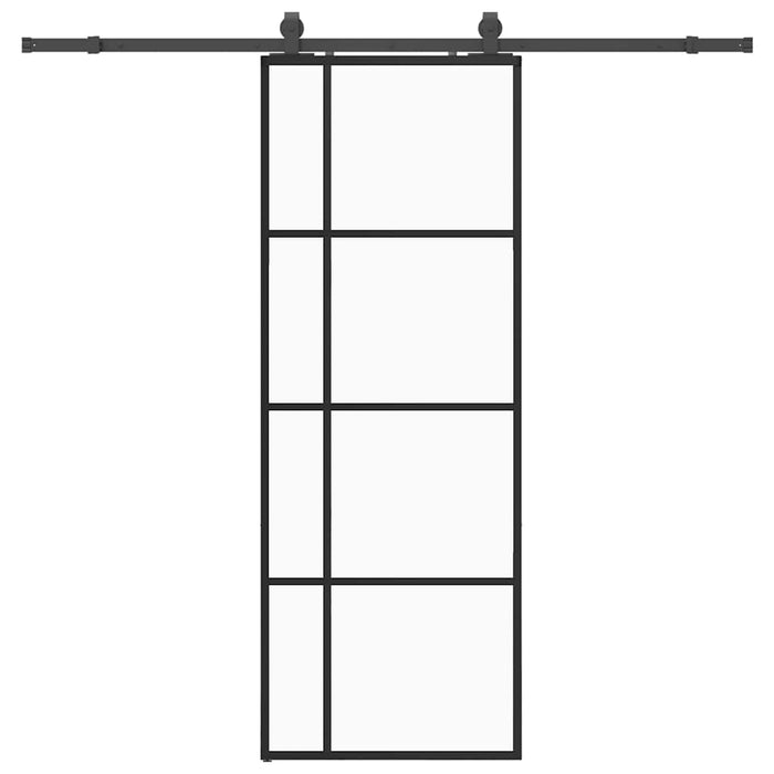 Ușă glisantă cu set de feronerie neagră 76x205 cm Sticlă ESG - WALTI WALTI