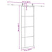 Ușă glisantă cu set de feronerie neagră 76x205 cm Sticlă ESG - WALTI WALTI