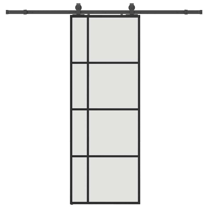 Ușă glisantă cu set de feronerie neagră 76x205 cm Sticlă ESG - WALTI WALTI