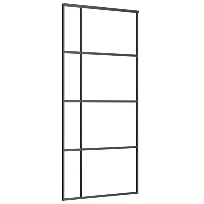 Ușă glisantă cu set de feronerie neagră 90x205 cm Sticlă ESG - WALTI WALTI