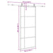 Ușă glisantă cu set de feronerie neagră 90x205 cm Sticlă ESG - WALTI WALTI