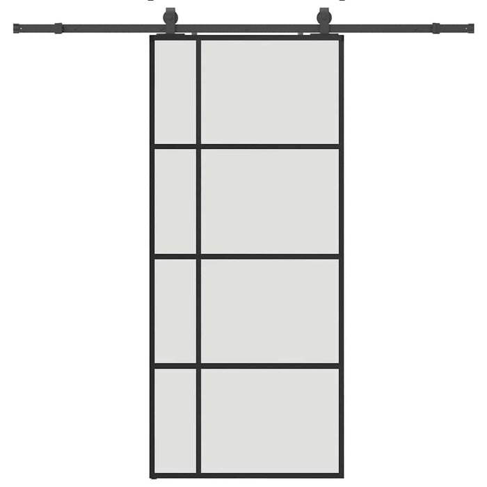 Ușă glisantă cu set de feronerie neagră 90x205 cm Sticlă ESG - WALTI WALTI
