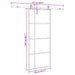 Ușă glisantă cu set de feronerie neagră 90x205 cm Sticlă ESG - WALTI WALTI