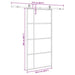 Ușă glisantă cu set de feronerie neagră 102,5x205 cm Sticlă ESG - WALTI WALTI