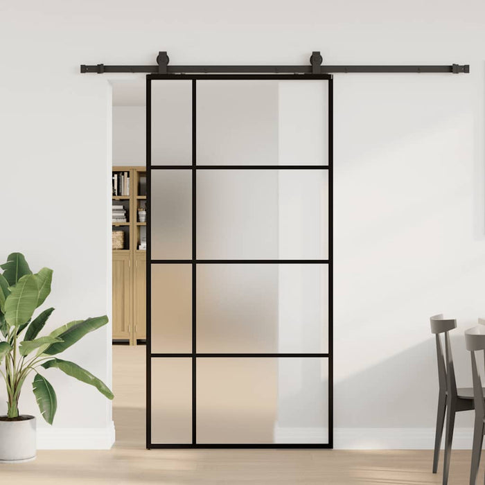 Ușă glisantă cu set de feronerie neagră 102,5x205 cm Sticlă ESG - WALTI WALTI