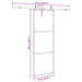 Ușă glisantă cu set feronerie neagră 76x205cm sticlă securizată - WALTI WALTI