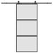Ușă glisantă cu set feronerie neagră 90x205cm sticlă securizată - WALTI WALTI