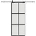 Ușă glisantă cu set feronerie neagră 90x205cm sticlă securizată - WALTI WALTI