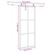Ușă glisantă cu set feronerie neagră 90x205cm sticlă securizată - WALTI WALTI
