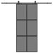 Ușă glisantă cu set feronerie neagră 90x205cm sticlă securizată - WALTI WALTI