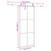 Ușă glisantă cu set feronerie neagră 90x205cm sticlă securizată - WALTI WALTI