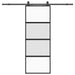Ușă glisantă cu set feronerie neagră 76x205cm sticlă securizată - WALTI WALTI